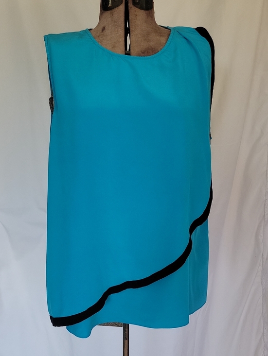 Lauren Ralph Lauren Tops - LAUREN Ralph Lauren Silk Top, 16, Blue/Black